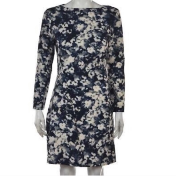 💄ZARA💄 BLUE-GRAY FLORAL SHEATH DRESS💄 - Picture 2 of 7